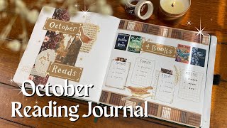 Fall Books  Reading Journal Spreads 🍁 Cozy journal with me and book reviews🤍 [upl. by Antons]