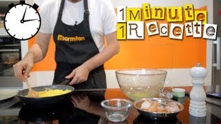 1 Minute 1 Recette  Omelette au fromage [upl. by Lewap]