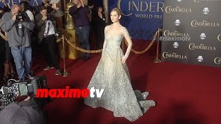 Lily James quotCinderellaquot World Premiere Red Carpet [upl. by Eedia]