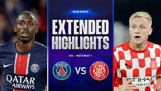 PSG vs Girona Extended Highlights  UCL League Phase MD 1  CBS Sports Golazo [upl. by Desberg425]