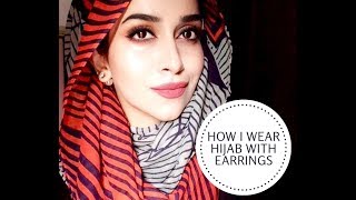 How I Wear Hijab With Earrings [upl. by Barnum]