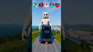 🚘 CR7 vs Messi vs Marshmello Characters beamngdrive shorts football ronaldo [upl. by Lisab]