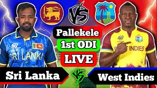 Sri Lanka Vs West Indies  SL Vs WI Cricket Match Today  Live score 1st ODI  SL Batting Part 3 [upl. by Idna]