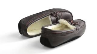 Acorn Deerskin Driver Slippers  Sheepskin Lining For Men [upl. by Anis]