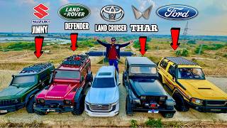 RC Mafia Black Thar Vs RC New Land cruiser Car Offroading  Chatpat toy TV [upl. by Enyalaj]