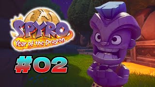 Spyro the Dragon Year of the Dragon  Cloud Spires Molten Crater amp Mushroom Speedway  02 [upl. by Tepper]