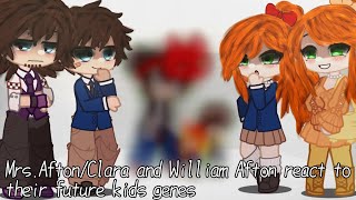 MrsAftonClara and William Afton react to their future kids genesGacha nebulaInspired [upl. by Shayn324]