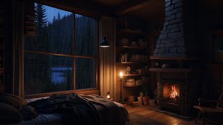 Cozy Ambiance with Rain and Fireplace Sounds for Focus Relaxation Study and Work 🌧️😴💤 Deep Sleep [upl. by Elga264]