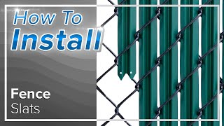 How To Install Chain Link Fence Slats [upl. by Emeric]