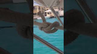 Adding backstay to dinghy davit for additional support [upl. by Asille]