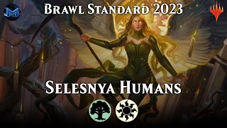 🟢⚪ Brawl the Opposition with Selesnya Humans  Brawl Standard 2023 MTG Arena [upl. by Dania66]