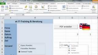 Excel  Formulare mit Optionsschaltern [upl. by Teloiv]