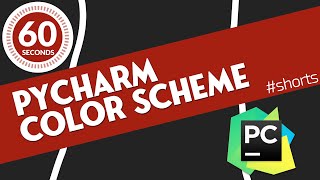 HOW TO style your favorite color scheme in Pycharm  shorts [upl. by Porush418]