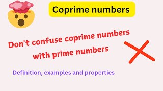 😳Are they coprime numbers❓ what are coprime numbers❓  Definition and examples coprimenumbers [upl. by Flor]