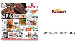 Redners Markets Weekly Ad US  08152024  08212024 [upl. by Melliw]