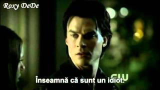 Damon and Elena first kisssubtitrare in romana [upl. by Conway]