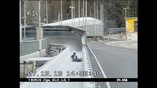 Birus Ziga luge crash in Königssee [upl. by Alisha]