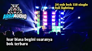 ARGA AUDIO bok terbaru F118 24 sub dan full LIGHSTING dilapangan tlogomojo batangan [upl. by Normalie]