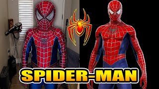 SPIDERMAN Movie VS Real life Sam Raimi suits Disney Marvel suits Comics suits [upl. by Norramic]