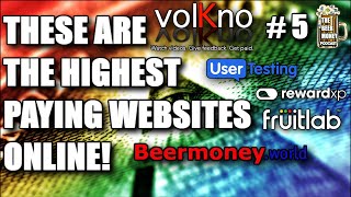 These Are The HIGHEST PAYING Websites YOU Need to KNOW ABOUT 5  The Beermoney Podcast [upl. by Scheld]