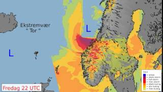 Ekstremværet Tor treffer 30 januar 2016 [upl. by Erin87]