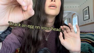 Fast amp Aggressive ASMR Egg Cracking Trigger Hand Sounds Mouth Sounds [upl. by Enajiram772]