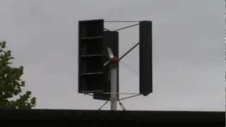 Eigenbau Windrad mit Generator homemade vertical axis wind turbine VAWT [upl. by Hgielac]