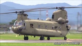 USARMY CH47F Chinook Takeoff 1608212 [upl. by Nnanaej]