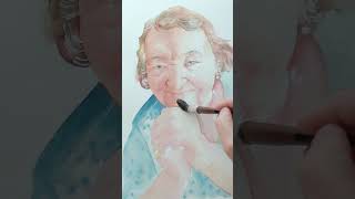 Aquarelle Portrait Mamie art aquarelle portraitpainting [upl. by Osrick397]