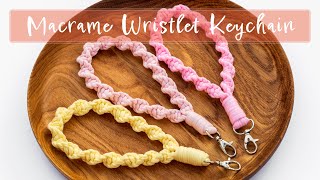 DIY Easy Macrame Wristlet Keychain [upl. by Diandre]