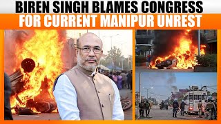 Manipur CM N Biren Singh Blames Congress For Current Manipur Unrest  News9 [upl. by Chatwin]