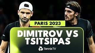 Grigor Dimitrov vs Stefanos Tsitsipas EPIC Match Highlights  Paris 2023 [upl. by Etteyniv82]