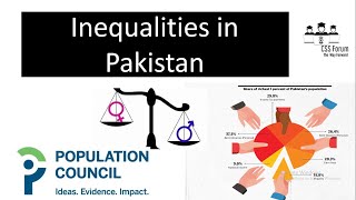 Inequalities in Pakistan  Economic disparity in Pakistan  Gender disparity in Pakistan  CSs Forum [upl. by Sada10]