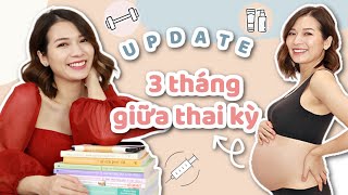 UPDATE 3 Tháng Giữa Thai Kỳ ♡ Sách Tiêm Vaccine Tập Luyện Khi Mang Thai ♡ 2nd Trimester Update [upl. by Tapes]