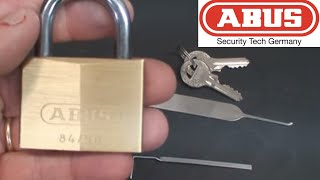 32 Abus Model 8450 Padlock SPPd How to Beat Security Pins [upl. by Astra349]