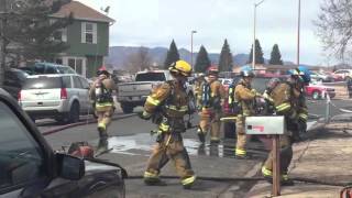 Flames shoot out from a Colorado Springs home [upl. by Yrellam278]