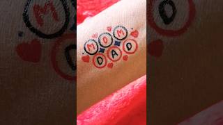 Maa Papa tattoo design❤️ trending viral ytshorts satisfying shortvideo tattoo tatooart maa [upl. by Donelu]