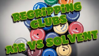 Best Golf Club Regripping Method  Air vs Solvent golf regrip golfclubs [upl. by Ocana]