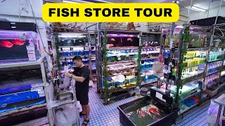 INCREDIBLE FISH STORE TOUR in Singapore That Aquarium Changi [upl. by Fawn526]