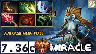 Miracle  Naga Siren Rip Tide  Average MMR 11733  736c  Immortal Dota 2 Pro Plays [upl. by Dowling]