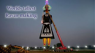 Worlds Tallest Ravan Ever Making in Sector 5 Panchkula Chandigarh  Rawan making video [upl. by Rehpotsrhc761]