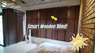 Wooden Blind Flexible lighting control with Classic Look Smart Curtain Malaysia [upl. by Onurb630]