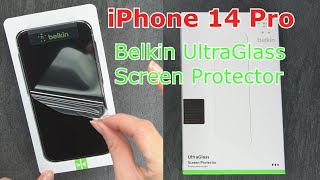 iPHONE 14 PRO Belkin Screen Protector Installation TUTORIAL Easy amp Quick [upl. by Anilemrac]