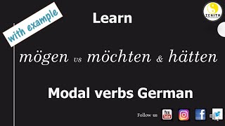 Difference between mögen vs möchten amp hätten  Modal verbs  Learn German  Start Deutsch A1 [upl. by Anailuj816]