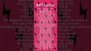 APT Lyrics [upl. by Tullius]