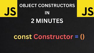 JS Object Constructors in 2 Minutes [upl. by Hill]