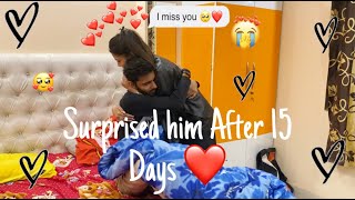 SURPRISED HIM AFTER 15 DAYS  SURPRISE VLOG FEAT Ayushyadav  SALONI MITTAL [upl. by Cirdnek169]