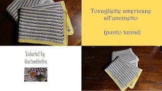 tovagliette americane alluncinetto tutorial punto tunisi [upl. by Assiluj]