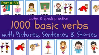 Basic Verbs  Daily Use English Vocabulary With Examples  English Action Verbs [upl. by Artinad824]