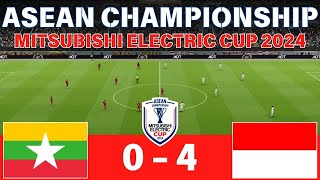 🔴 LIVE MYANMAR 04 INDONESIA  ASEAN CHAMPIONSHIP 2024 GAMEPLAY PES 2021 [upl. by Boothman774]